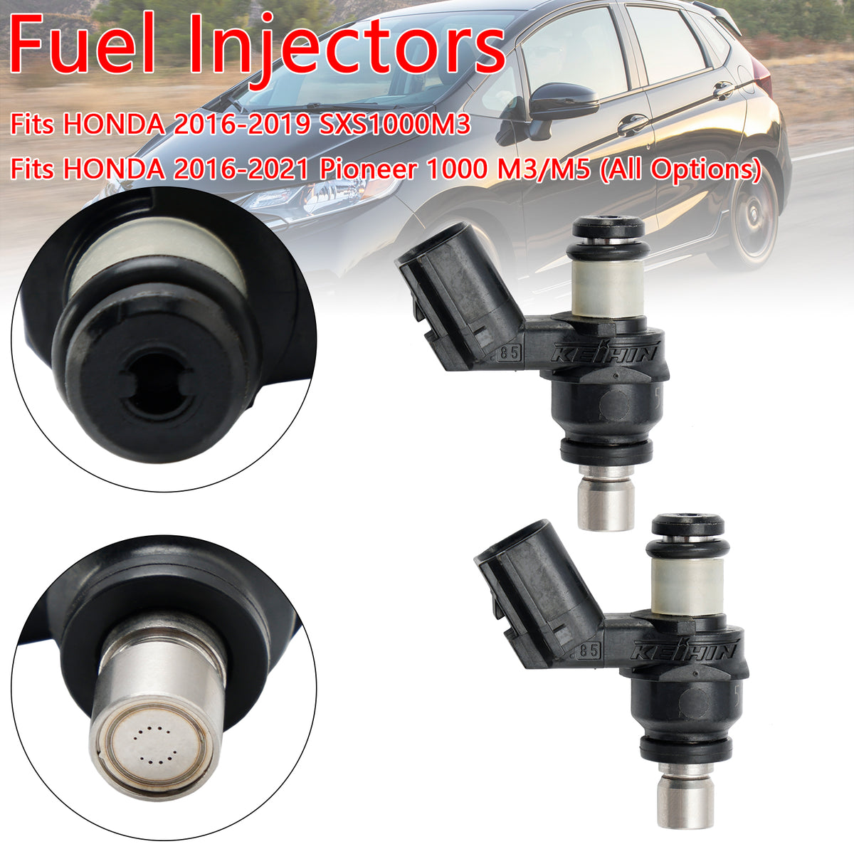 HONDA PIONEER 1000 SXS1000 M3 M5 2PCS 16450-HL4-003 16450-HL4-013 Fuel Injectors