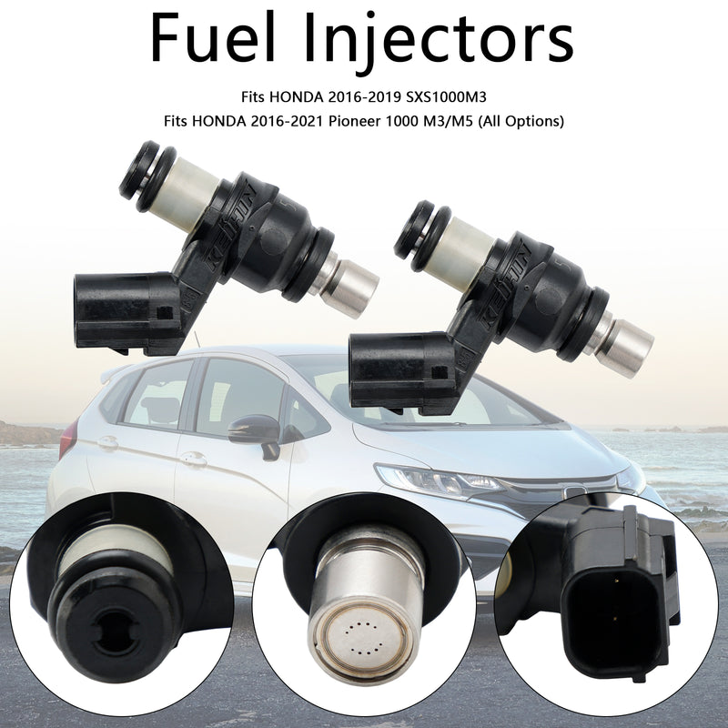 HONDA PIONEER 1000 SXS1000 M3 M5 2PCS 16450-HL4-003 16450-HL4-013 Fuel Injectors