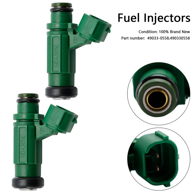 Kawasaki Versys-X 300 2017-2022 Ninja 300 2013-2017 2PCS 49033-0558 Fuel Injector