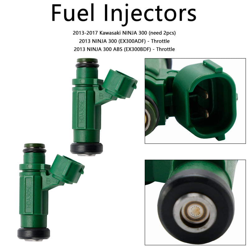 Kawasaki Versys-X 300 2017-2022 Ninja 300 2013-2017 2PCS 49033-0558 Fuel Injector