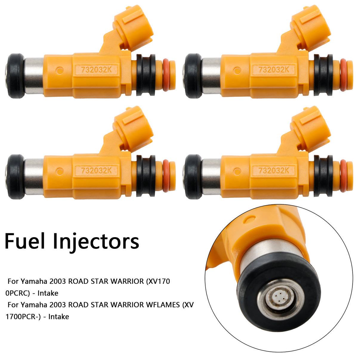 Yamaha FJR1300 Road Star Warrior XV1700 4PCS Fuel Injectors 5FL-13761-00-00