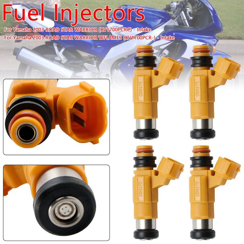 Yamaha FJR1300 Road Star Warrior XV1700 4PCS Fuel Injectors 5FL-13761-00-00
