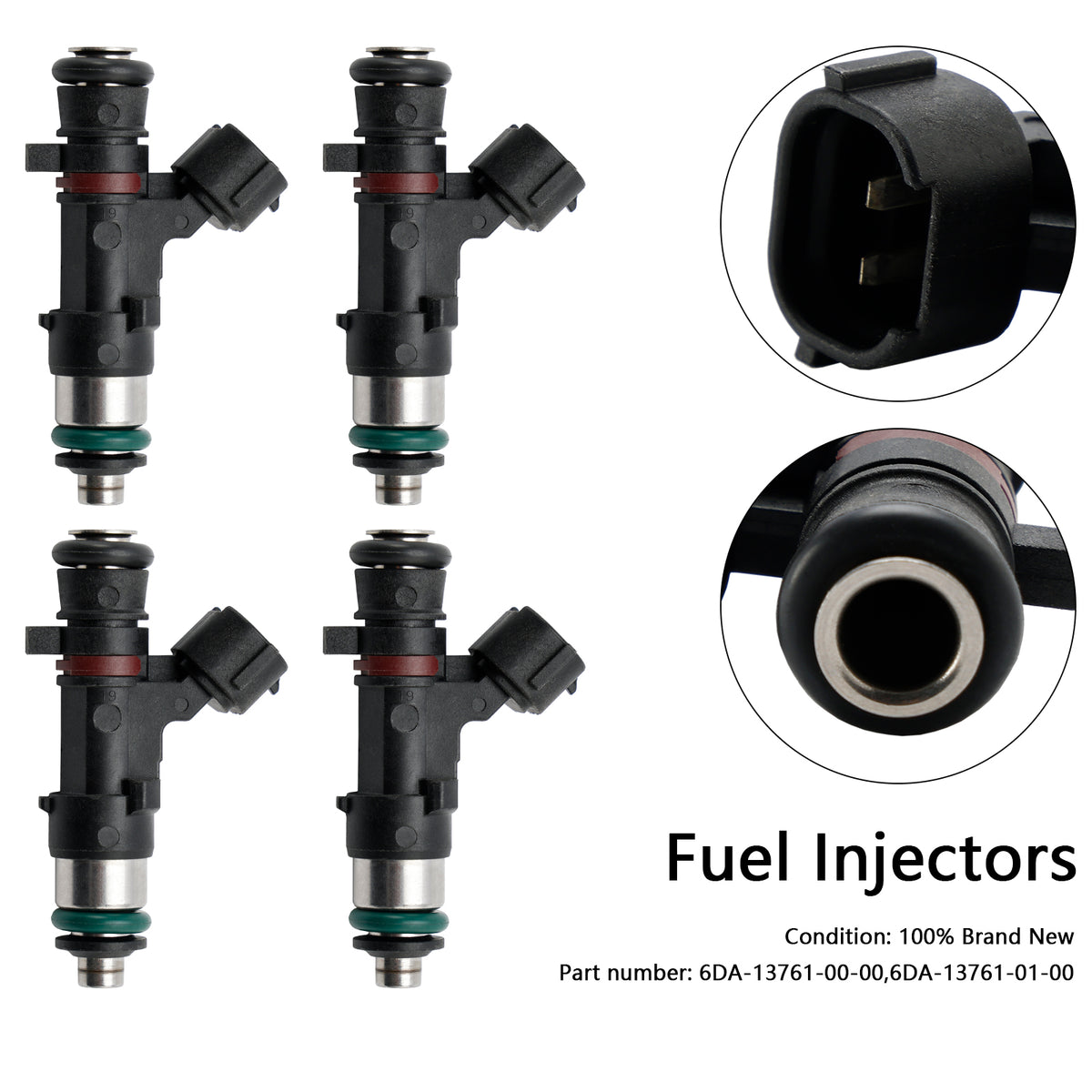 Yamaha Outboard 150 175 200 HP 4PCS 6DA-13761-00-00 Fuel Injector 6DA-13761-01