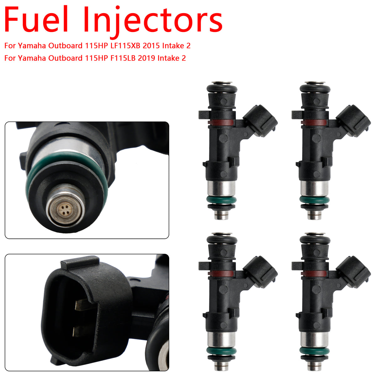 Yamaha Outboard 150 175 200 HP 4PCS 6DA-13761-00-00 Fuel Injector 6DA-13761-01