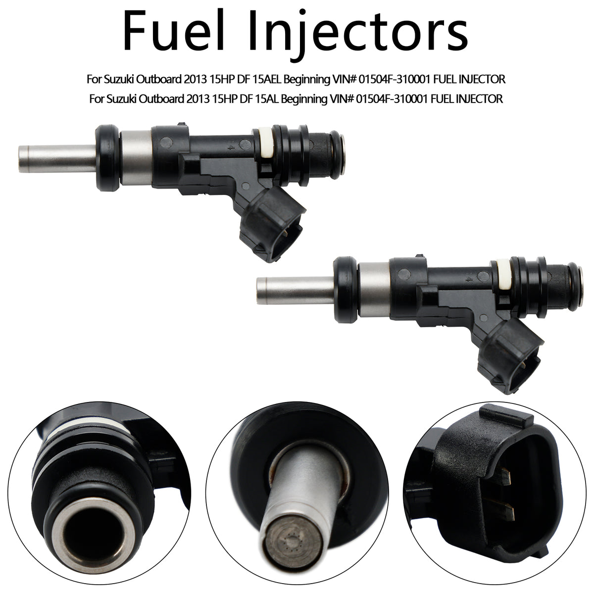 Suzuki Outboard DF 15HP 9.9HP 20HP 2PCS 15710-89L00 Fuel Injector
