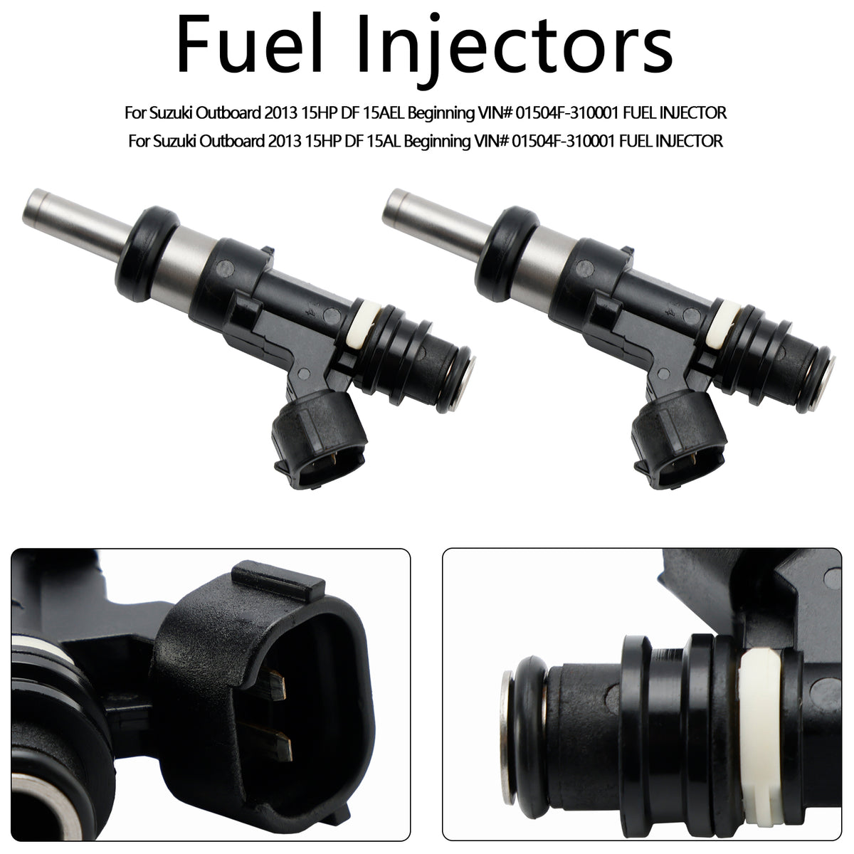 Suzuki Outboard DF 15HP 9.9HP 20HP 2PCS 15710-89L00 Fuel Injector