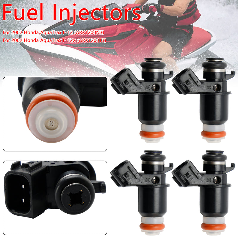 Honda AquaTrax F12 F12X 2002-2007 R12 R12X 2003-2007 4PCS 16450-HW1-672 Fuel Injectors