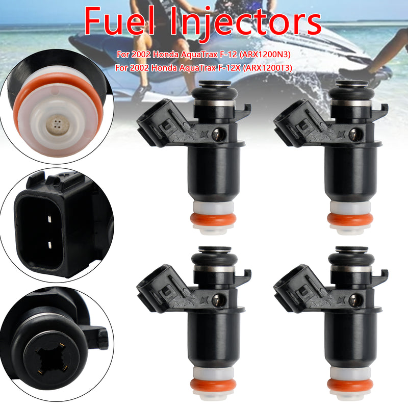 Honda AquaTrax F12 F12X 2002-2007 R12 R12X 2003-2007 4PCS 16450-HW1-672 Fuel Injectors