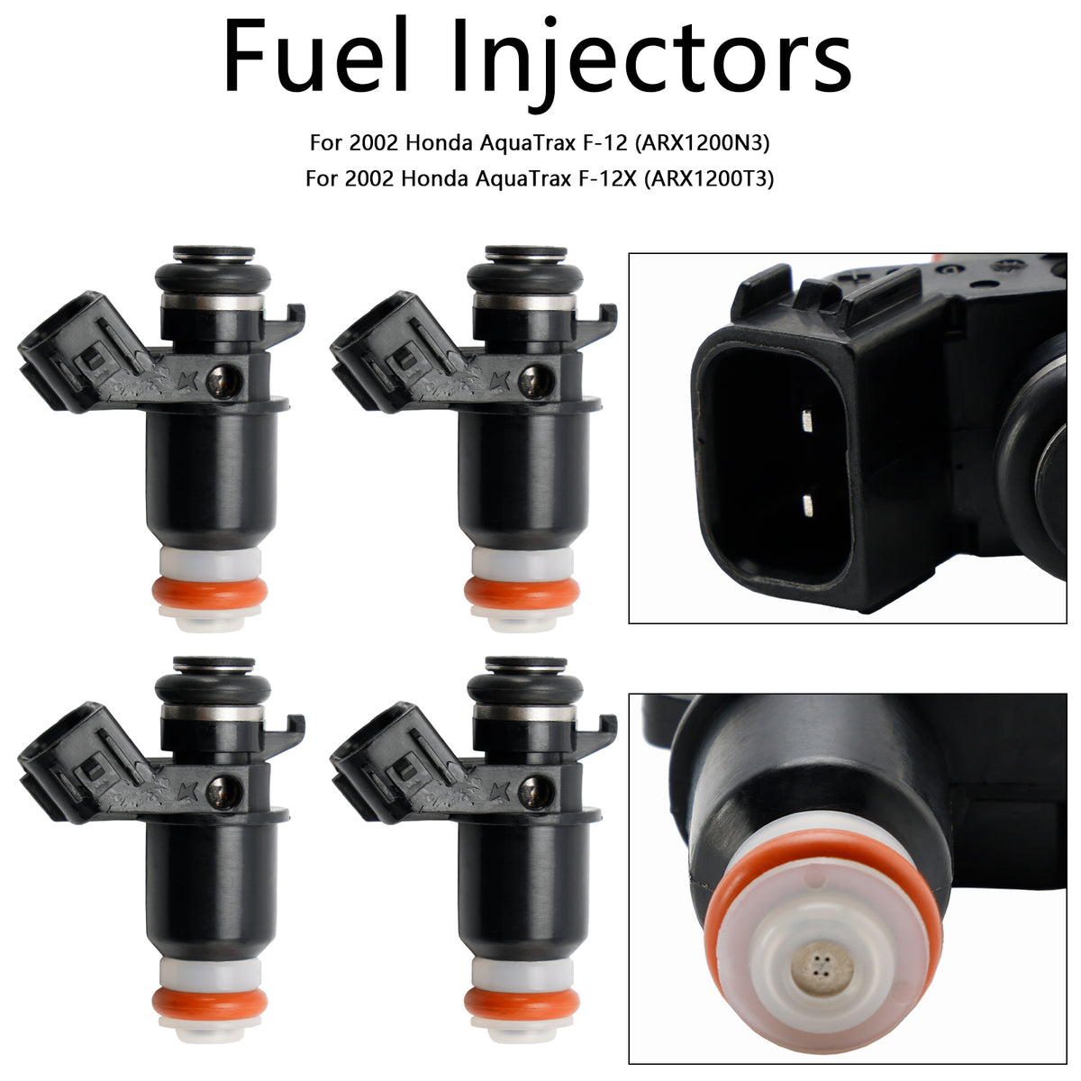 Honda AquaTrax F12 F12X 2002-2007 R12 R12X 2003-2007 4PCS 16450-HW1-672 Fuel Injectors