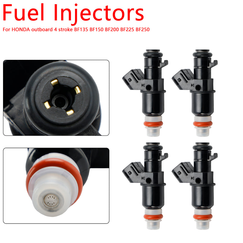 Honda 115hp 135hp 150hp BF200 BF225 BF250 4PCS 16450-ZY6-003 Fuel Injectors
