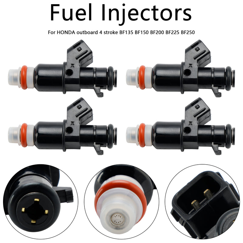 Honda 115hp 135hp 150hp BF200 BF225 BF250 4PCS 16450-ZY6-003 Fuel Injectors