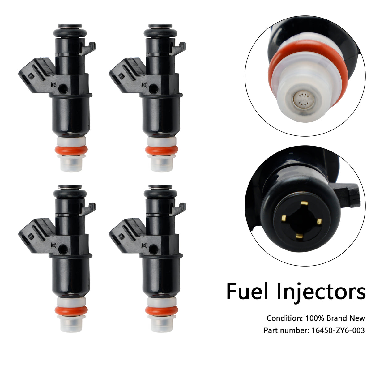 Honda 115hp 135hp 150hp BF200 BF225 BF250 4PCS 16450-ZY6-003 Fuel Injectors