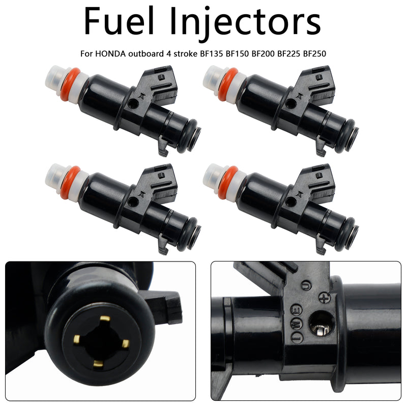 Honda 115hp 135hp 150hp BF200 BF225 BF250 4PCS 16450-ZY6-003 Fuel Injectors