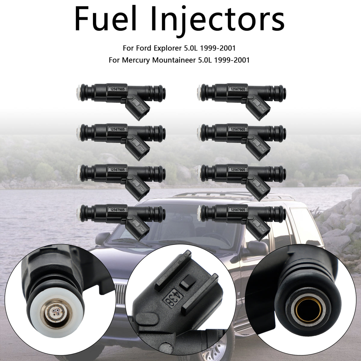 Mercury Mercruiser 8PCS 885176 0280156081 Fuel Injectors MAR102-8N 9-33102