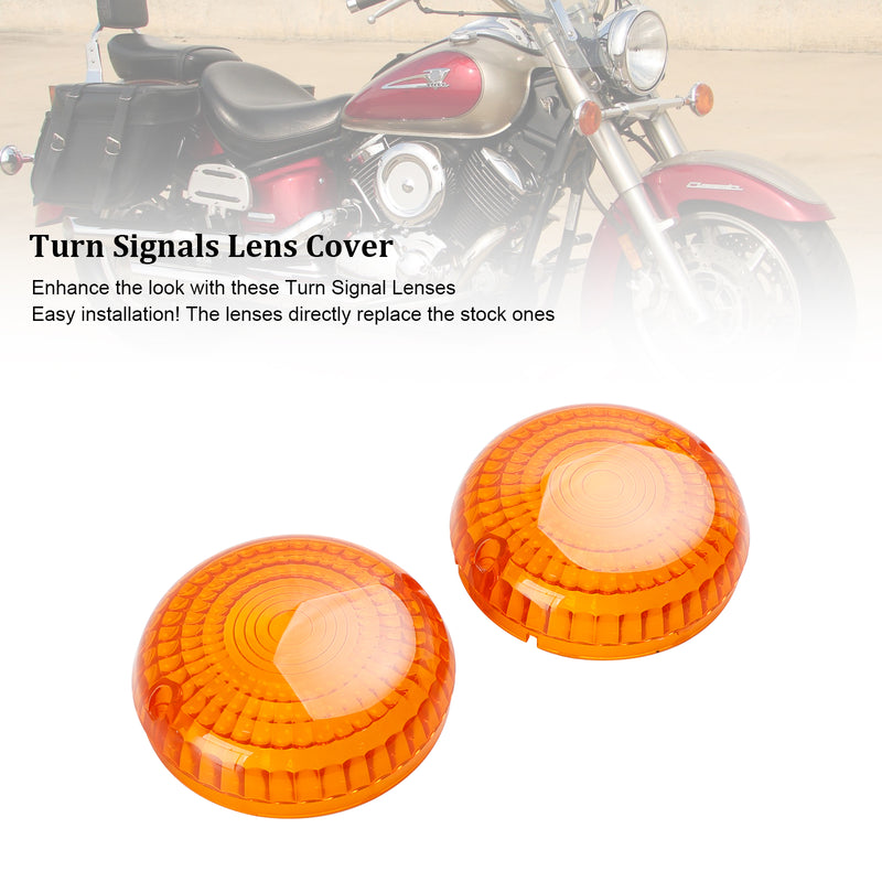 Yamaha V-Star1100 XVS650 Road Star Amber Front/Rear Turn Signals Lens Cover