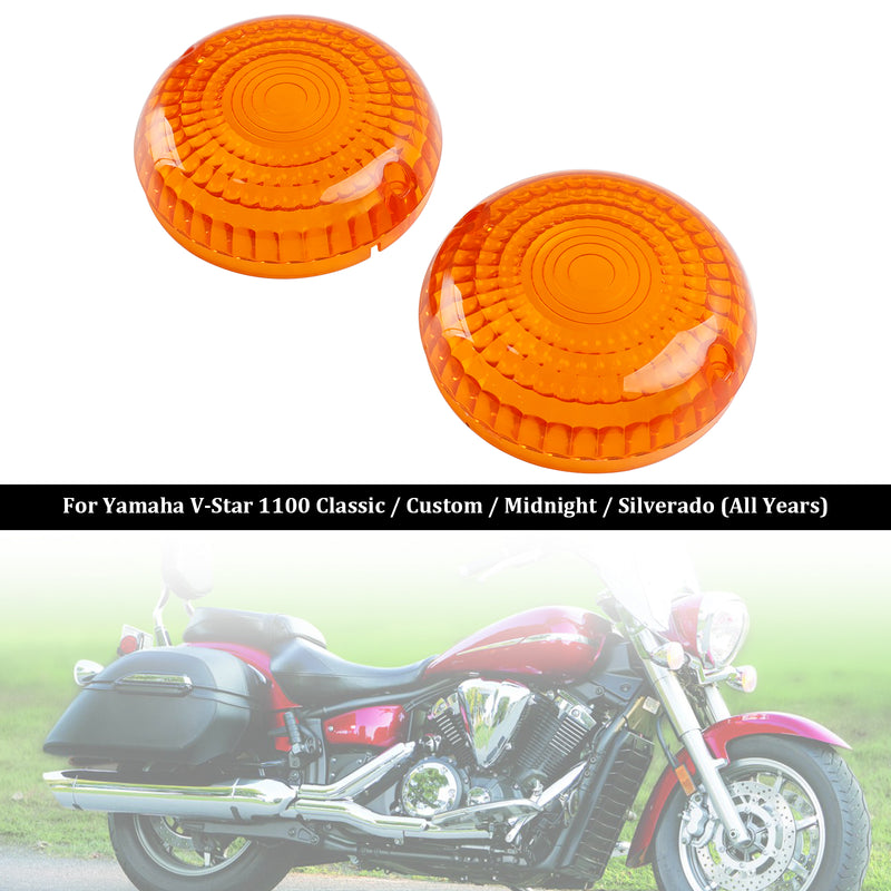 Yamaha V-Star1100 XVS650 Road Star Amber Front/Rear Turn Signals Lens Cover
