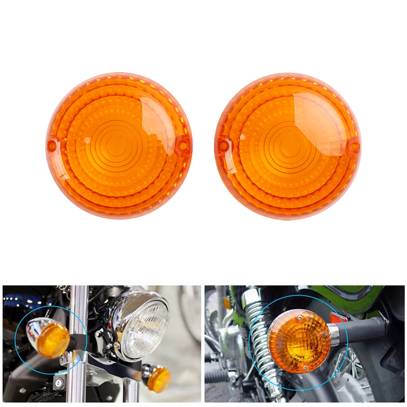 Yamaha V-Star1100 XVS650 Road Star Amber Front/Rear Turn Signals Lens Cover