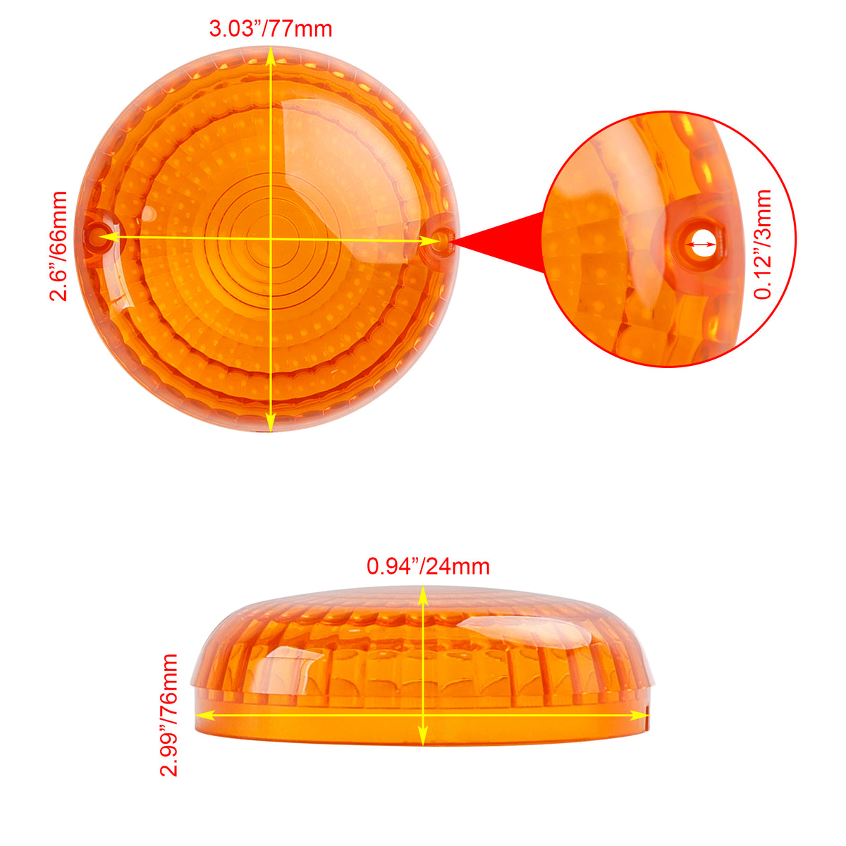 Yamaha V-Star1100 XVS650 Road Star Amber Front/Rear Turn Signals Lens Cover