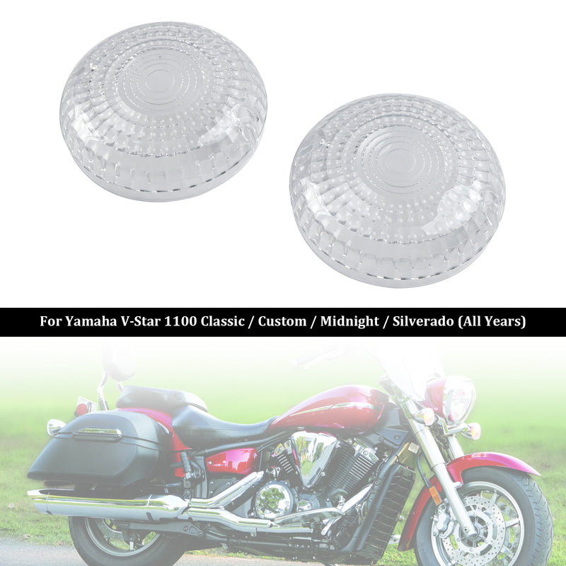 Yamaha V-Star1100 XVS650 Road Star Clear Front/Rear Turn Signals Lens Cover