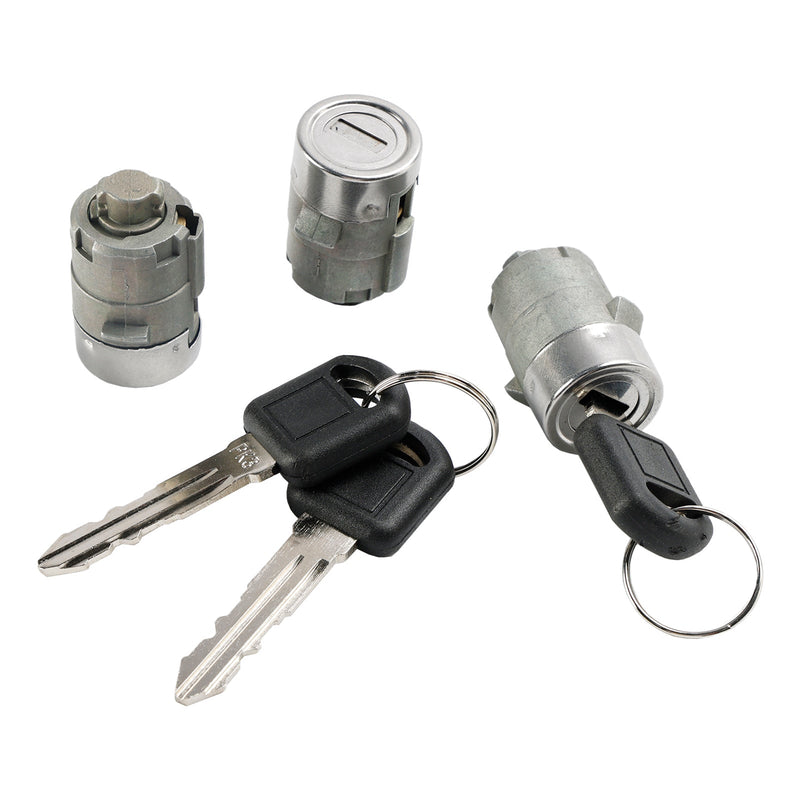 Ignition Switch Cylinder & 3 Door Lock Set W/2 Keys For Suburban Tahoe 98-1999