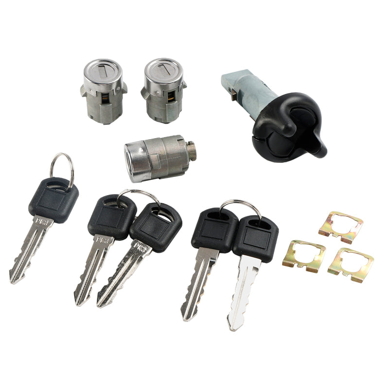 Ignition Switch Cylinder & 3 Door Lock Set W/2 Keys For Suburban Tahoe 98-1999