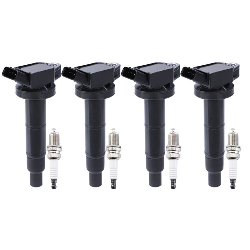 2002-2006 Toyota Solara L4 2.4L 4PCS Ignition Coil+Spark Plug UF333 UF494 C1330 90919-02244