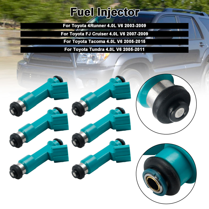 Toyota Tacoma 4Runner FJ Cruiser 23250-31010 6PCS Fuel injector 23250-31060