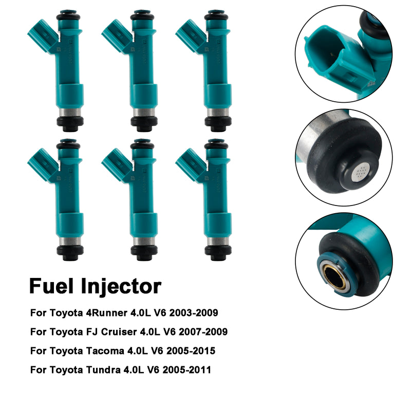 Toyota Tacoma 4Runner FJ Cruiser 23250-31010 6PCS Fuel injector 23250-31060