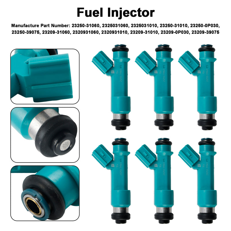 Toyota Tacoma 4Runner FJ Cruiser 23250-31010 6PCS Fuel injector 23250-31060