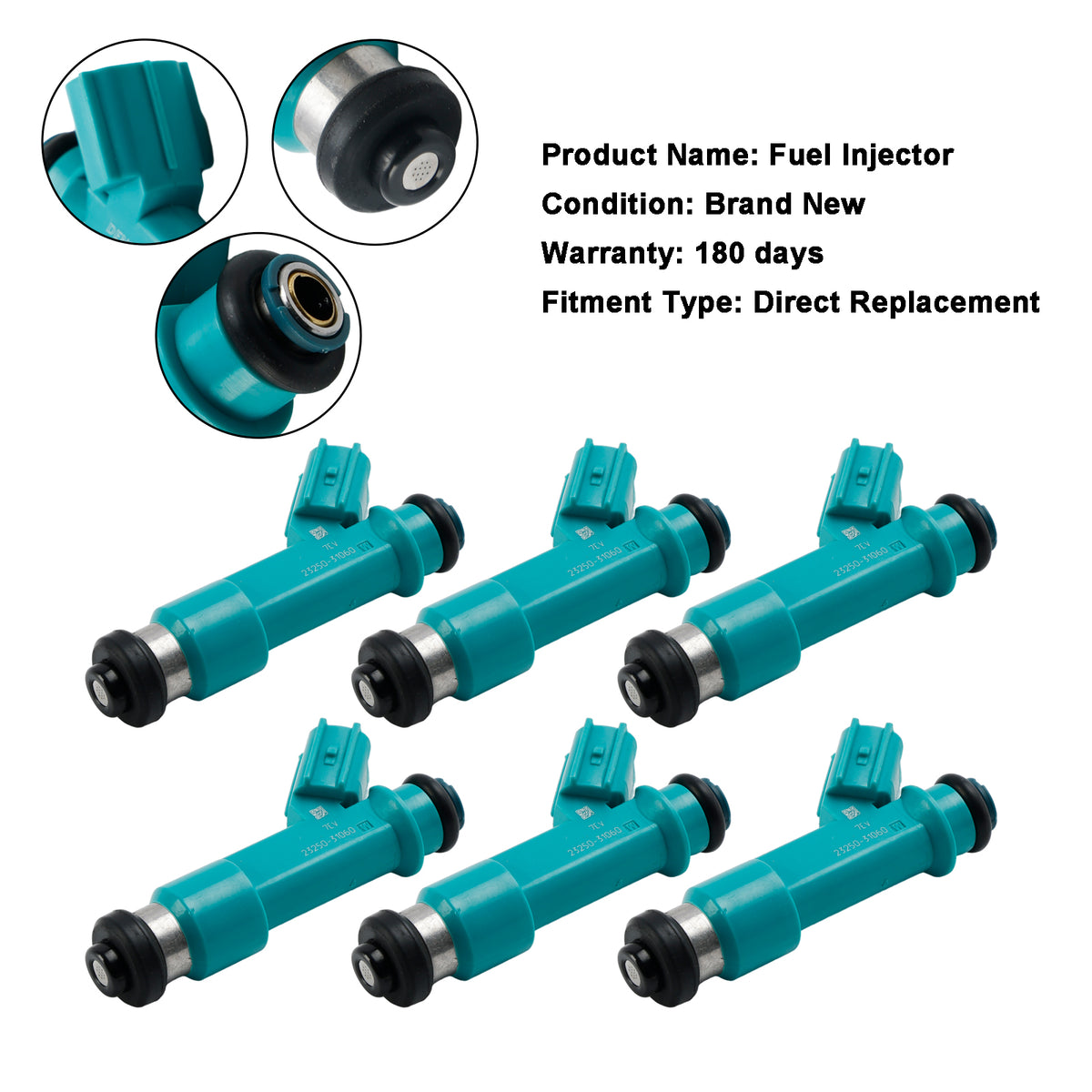 Toyota Tacoma 4Runner FJ Cruiser 23250-31010 6PCS Fuel injector 23250-31060