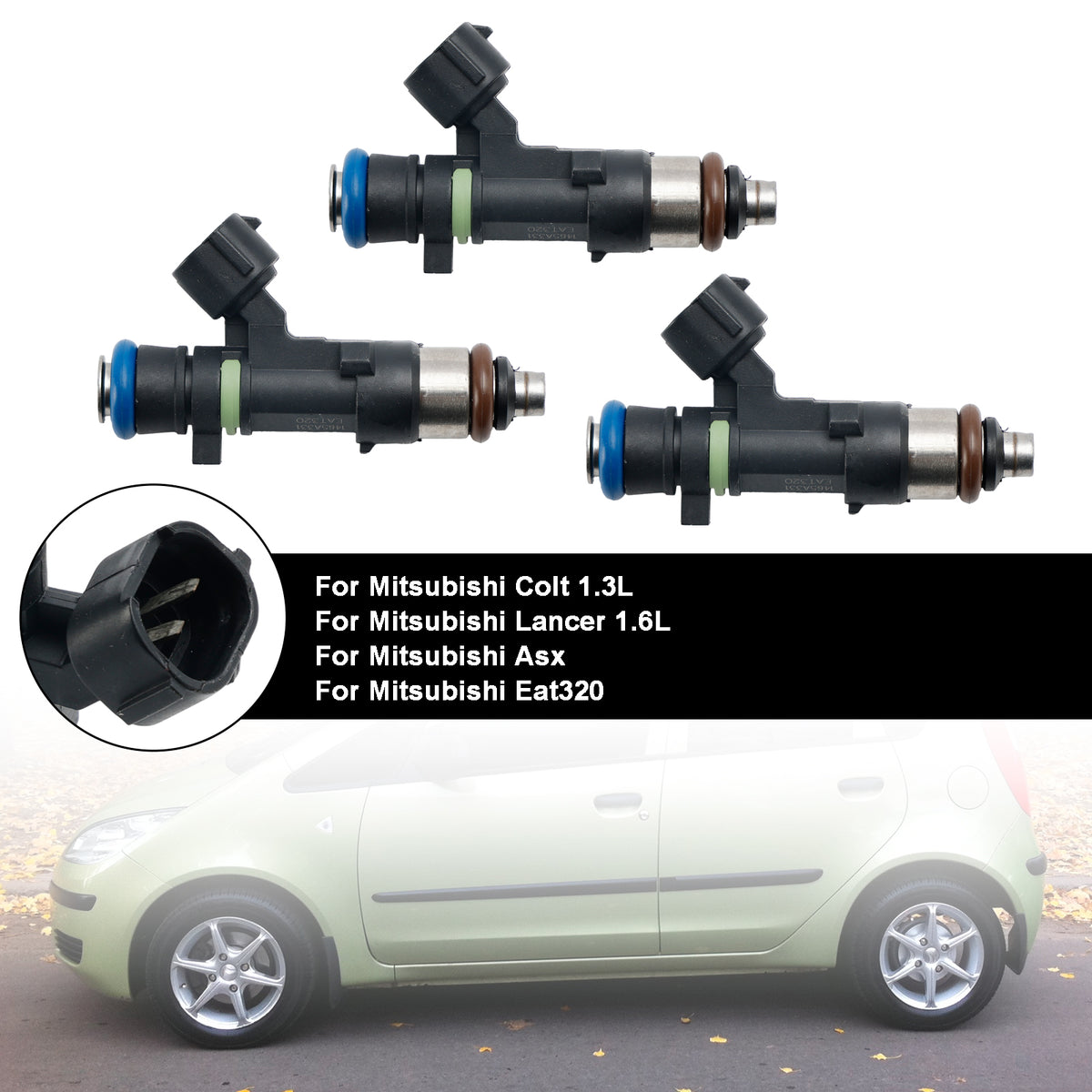 Mitsubishi Colt 1.3L Lancer 1.6L ASX 1465A331 3PCS Fuel injector EAT320