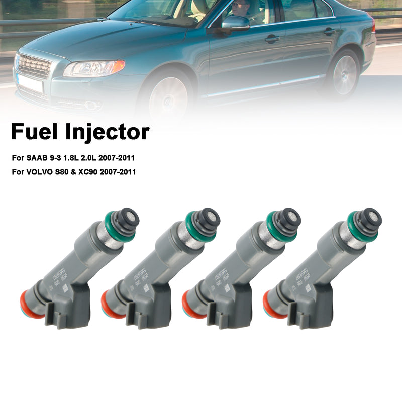SAAB 9-3 2.0L Turbo 2007-2011 8653608 4PCS Fuel Injector 55559397