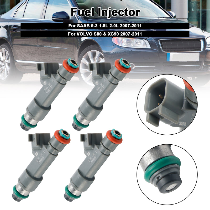 SAAB 9-3 2.0L Turbo 2007-2011 8653608 4PCS Fuel Injector 55559397
