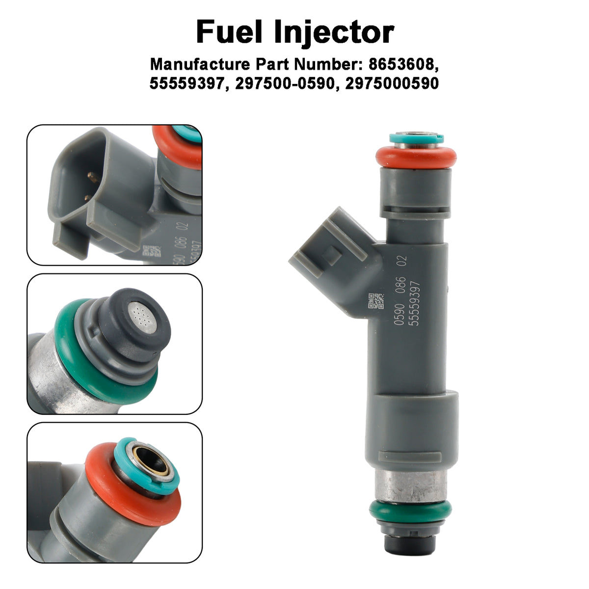SAAB 9-3 2.0L Turbo 2007-2011 8653608 1PCS Fuel Injector 55559397