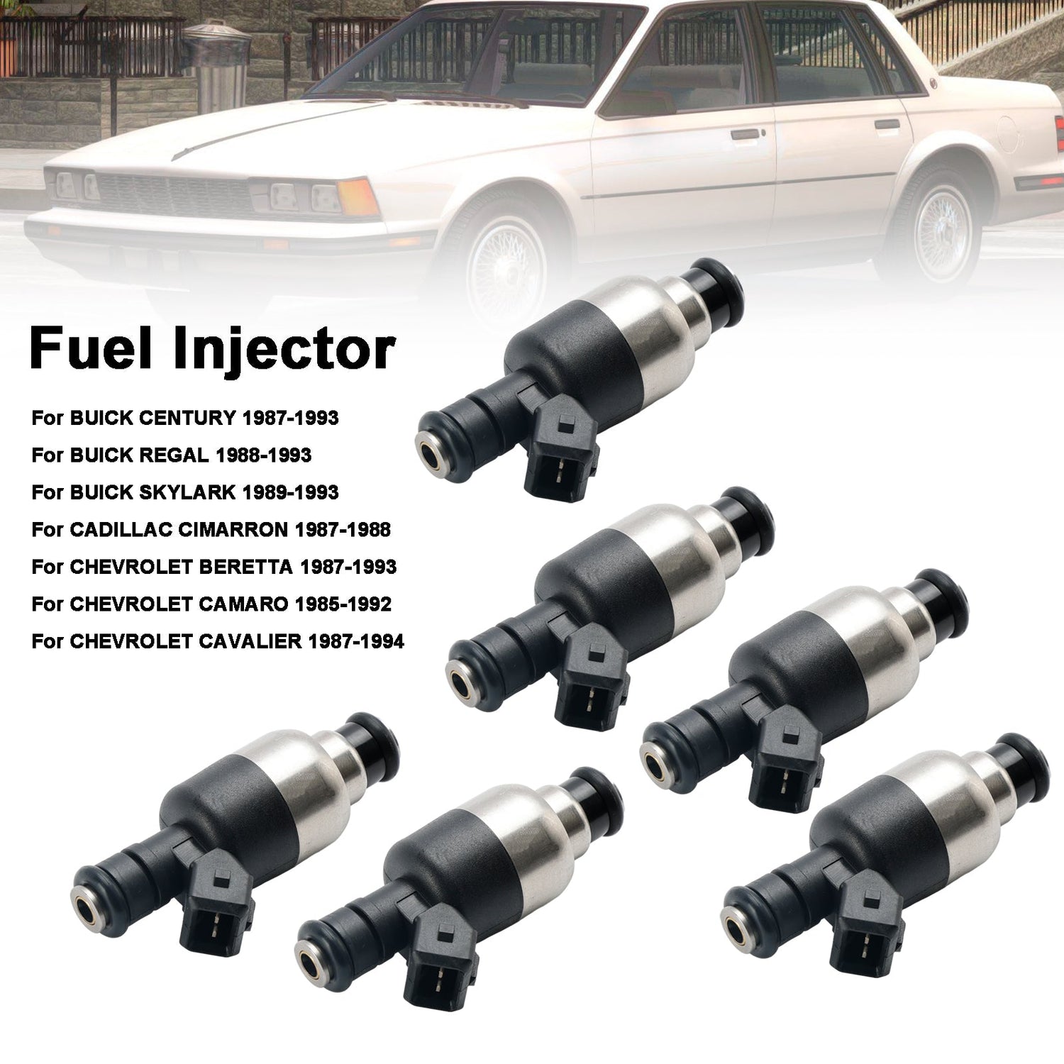 6PCS 17089569 Fuel Injector 5235136 Fit GM 2.8L 3.1L 3.3L V6 1985-1994 17084888