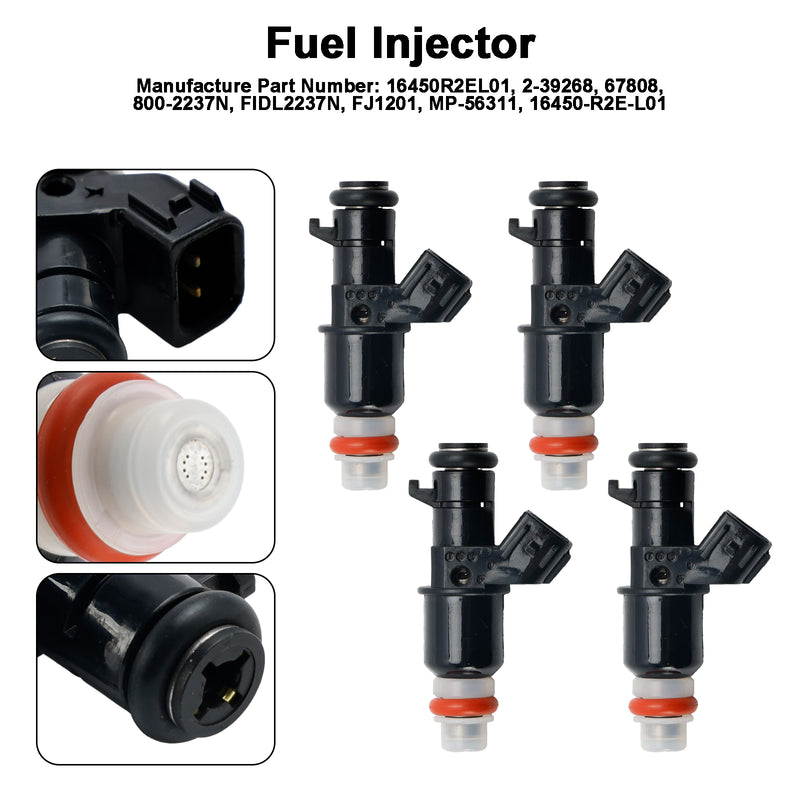 Honda Civic 2012-2015 Fit HRV 2016-2020 1.8L 4PCS Fuel Injector 16450-R2E-L01