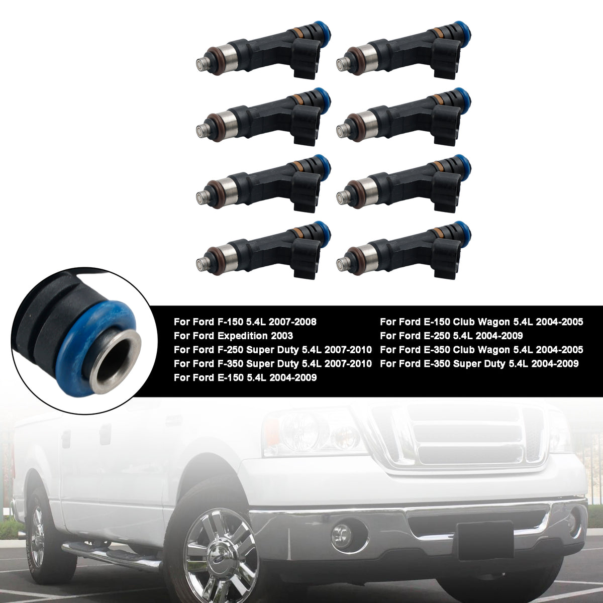 Ford F150 F-150 5.4L 2007-2009 E150 E250 8PCS Fuel Injector 0280158138
