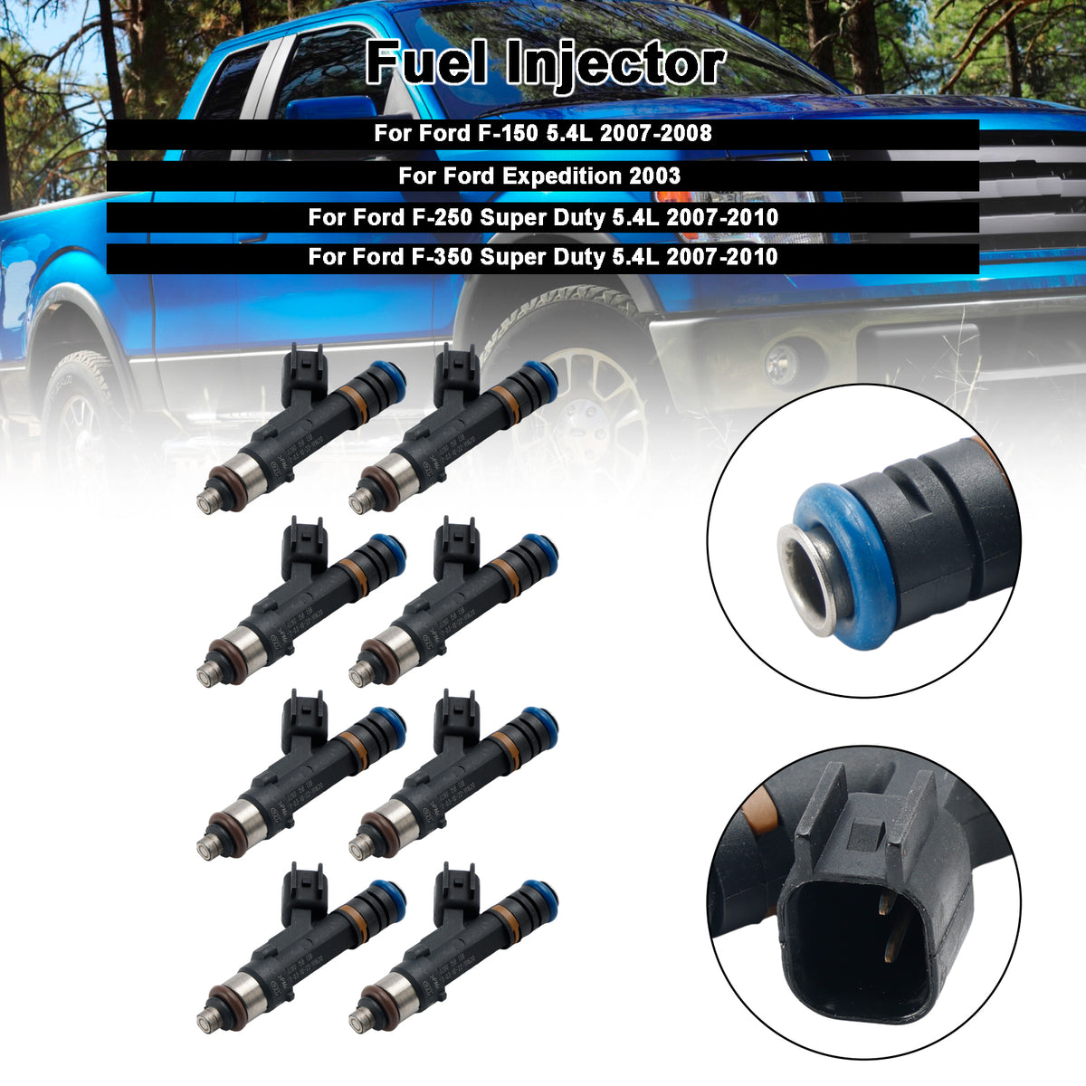 Ford F150 F-150 5.4L 2007-2009 E150 E250 8PCS Fuel Injector 0280158138