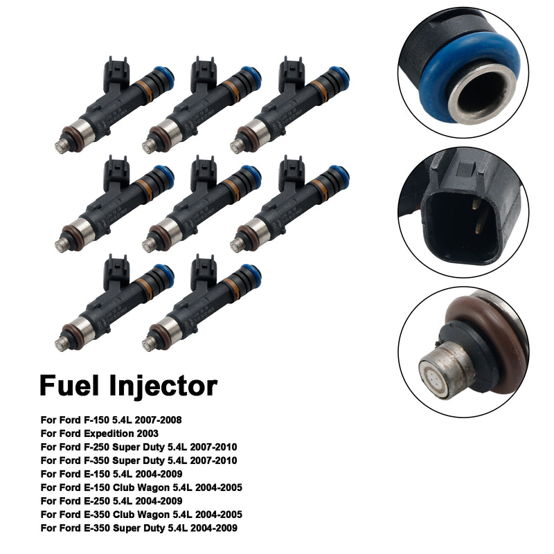 Ford F150 F-150 5.4L 2007-2009 E150 E250 8PCS Fuel Injector 0280158138