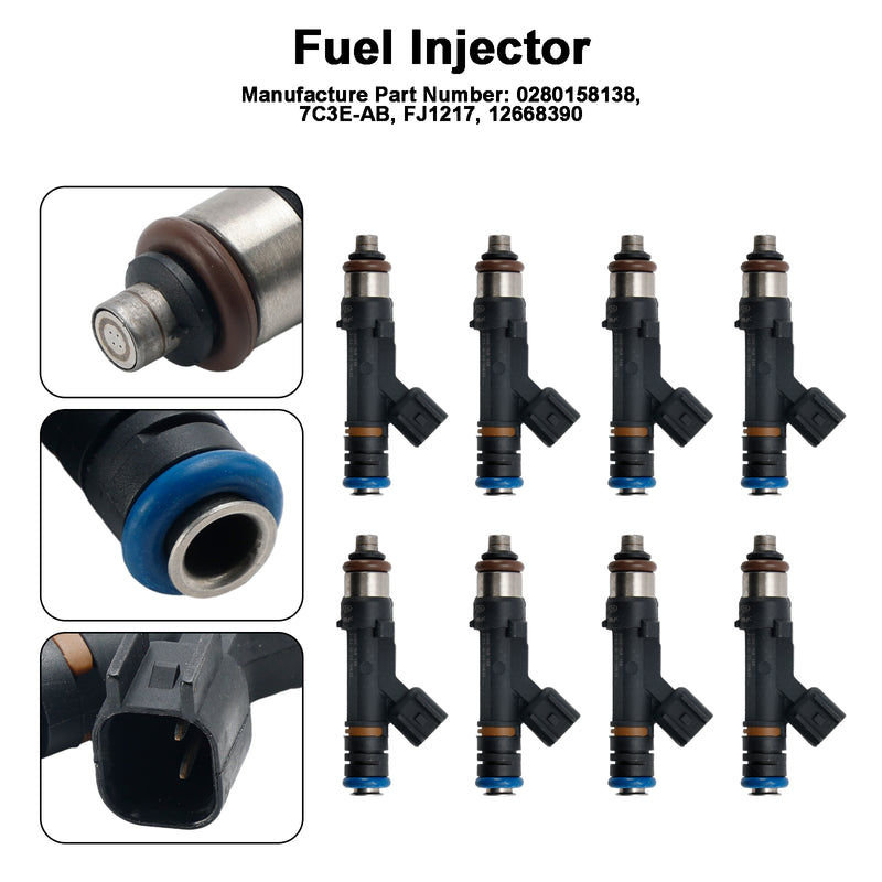 Ford F150 F-150 5.4L 2007-2009 E150 E250 8PCS Fuel Injector 0280158138