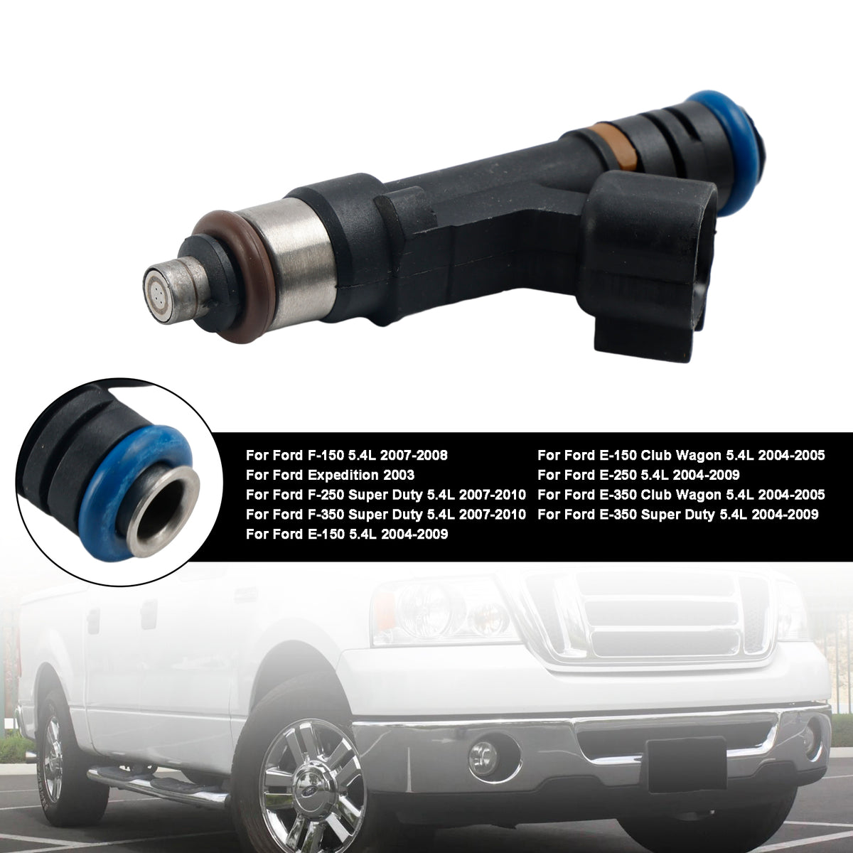 Ford F150 F-150 5.4L 2007-2009 E150 E250 1PCS Fuel Injector 0280158138