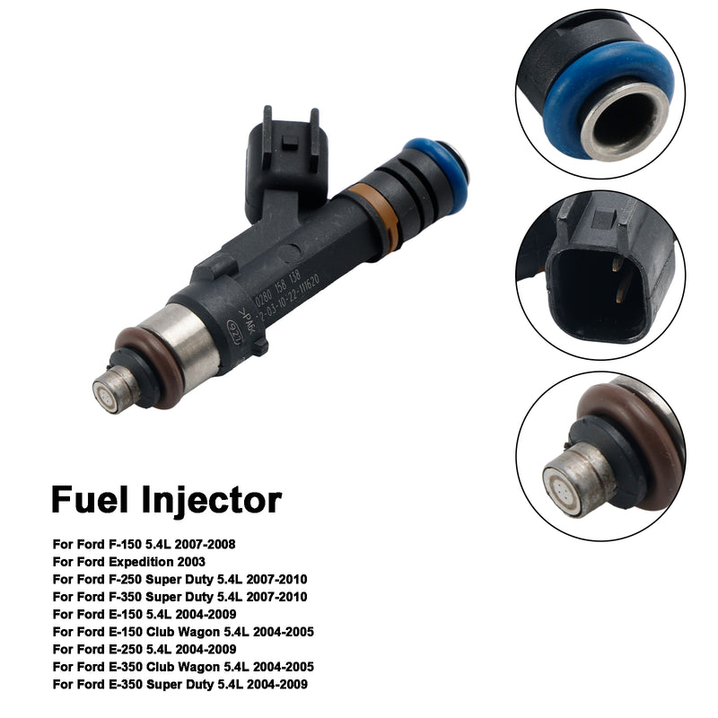 Ford F150 F-150 5.4L 2007-2009 E150 E250 1PCS Fuel Injector 0280158138