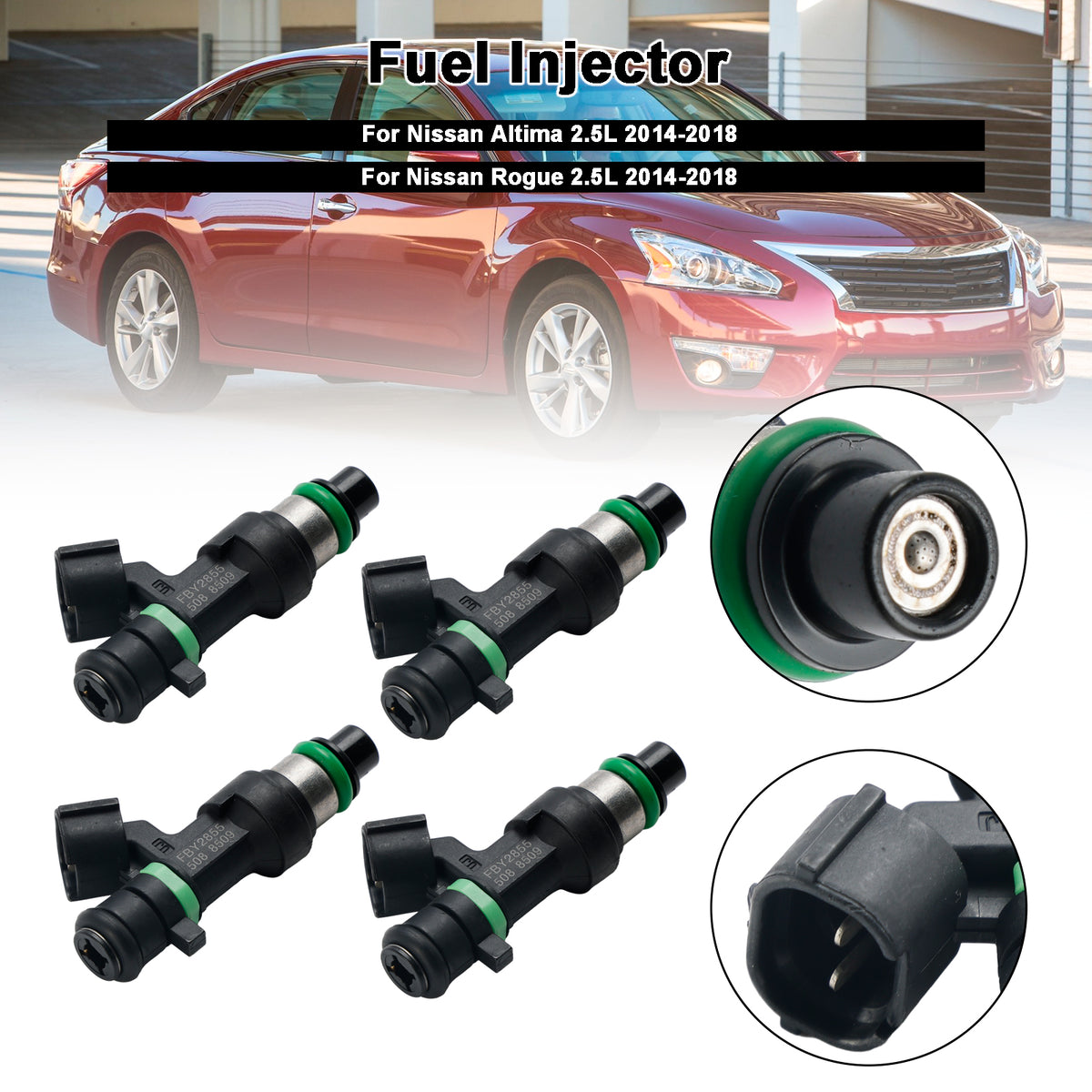 Nissan Altima 2015-2017 2.5L I4 FBY2855 4PCS Fuel Injector 16600-9HP0A