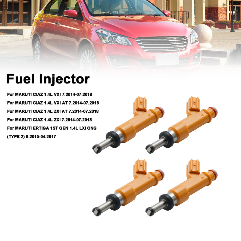 MARUTI CIAZ 1.4L ERTIGA SWIFT DZIRE 4PCS Fuel Injector 15710M83P00