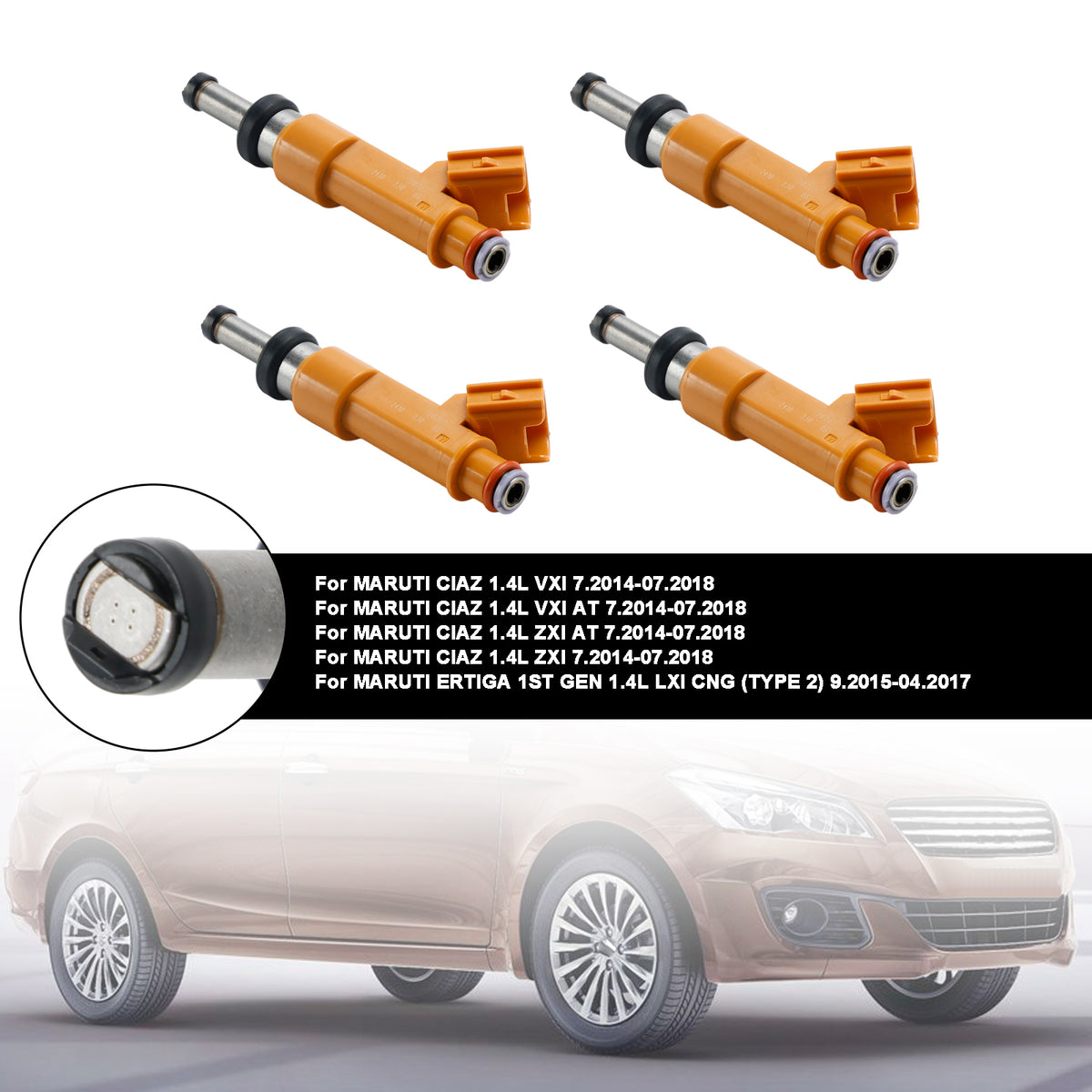 MARUTI CIAZ 1.4L ERTIGA SWIFT DZIRE 4PCS Fuel Injector 15710M83P00