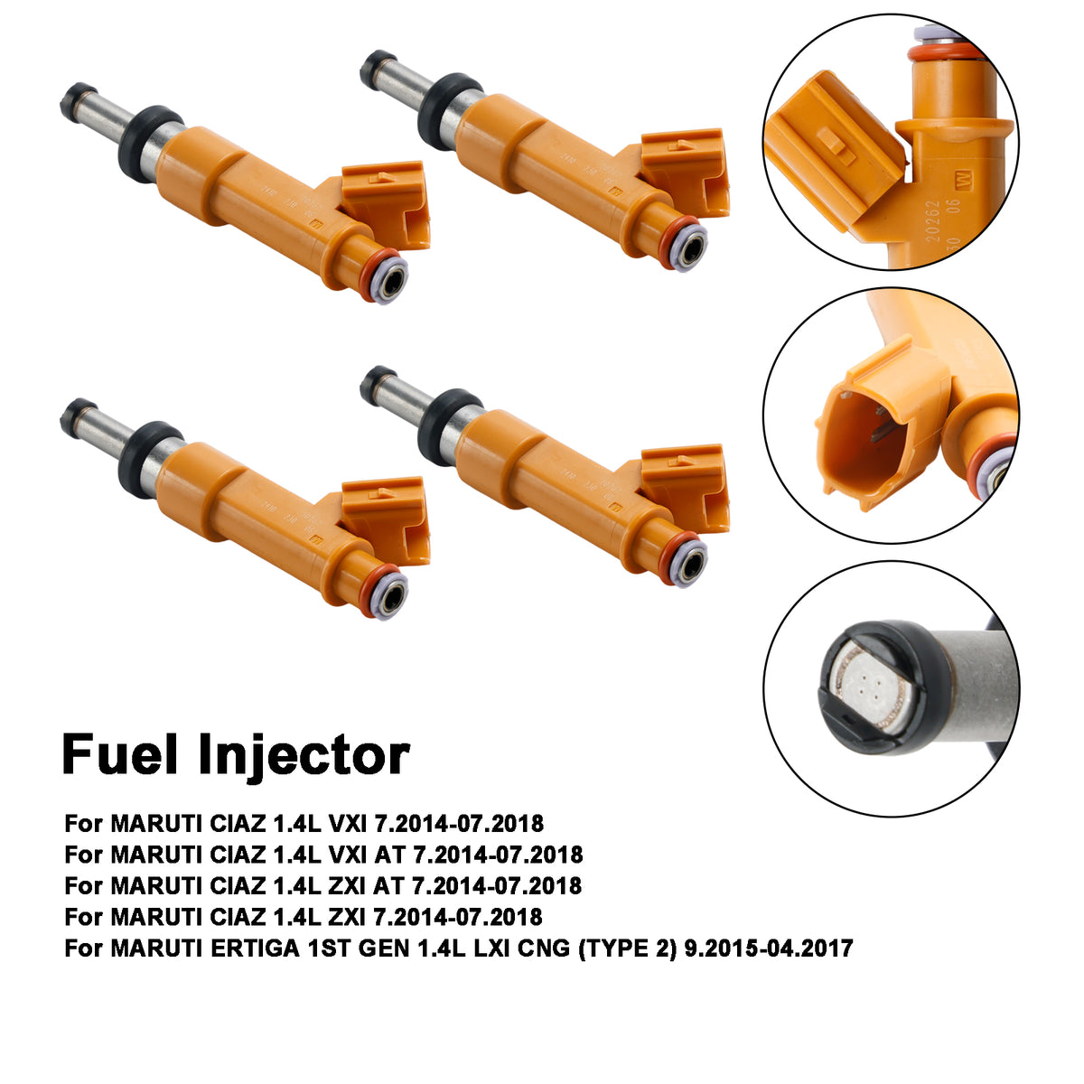MARUTI CIAZ 1.4L ERTIGA SWIFT DZIRE 4PCS Fuel Injector 15710M83P00