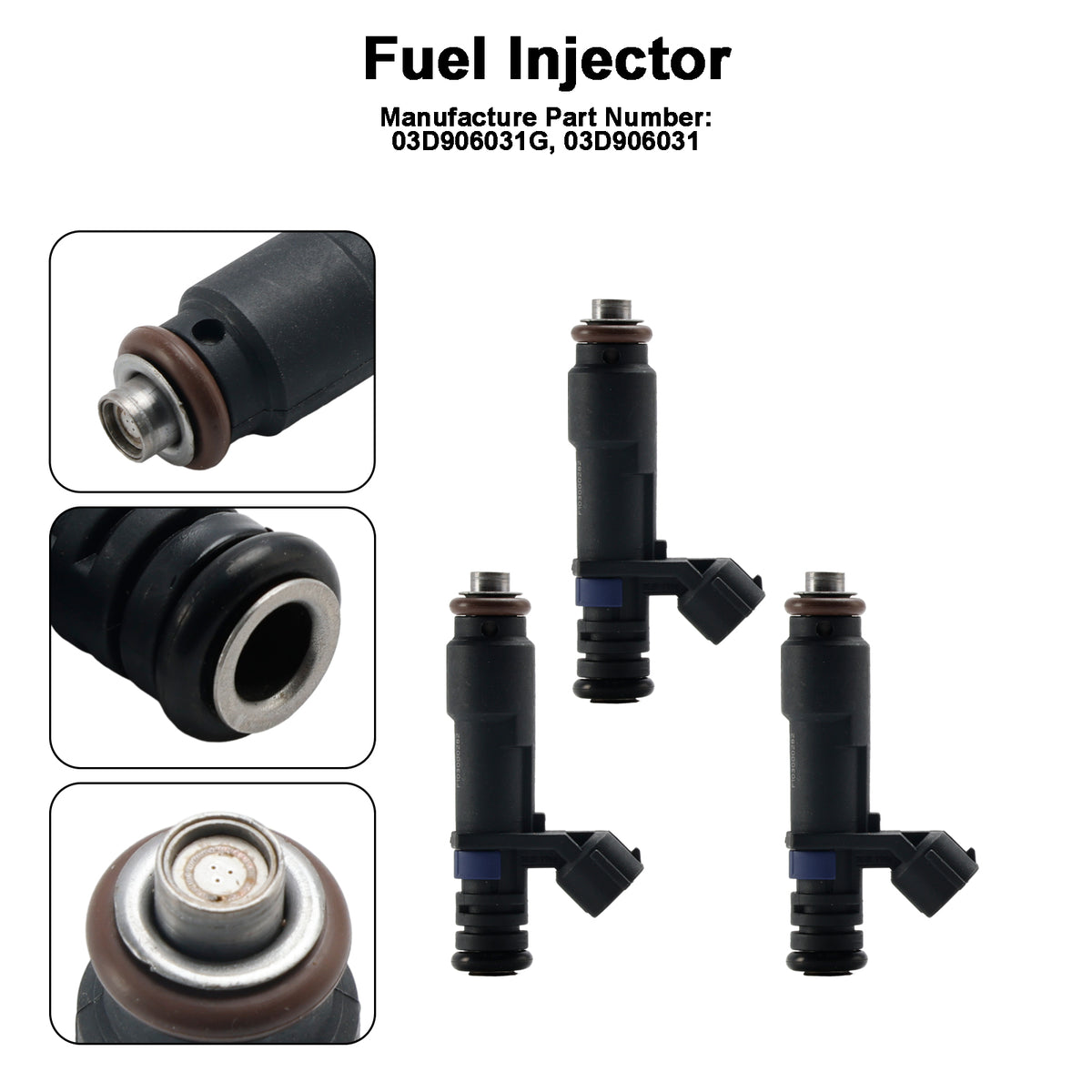 VW Fox Hatchback Fit Skoda Fabia II 1.2L 3PCS Fuel Injector 03D906031G