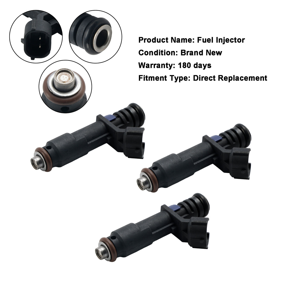 VW Fox Hatchback Fit Skoda Fabia II 1.2L 3PCS Fuel Injector 03D906031G