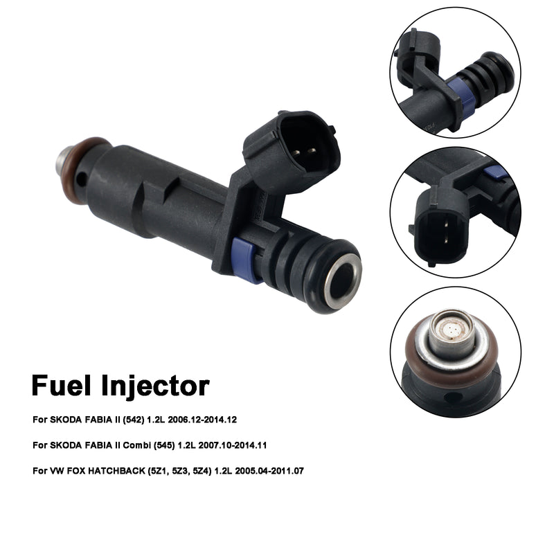 VW Fox Hatchback Fit Skoda Fabia II 1.2L 1PCS Fuel Injector 03D906031G