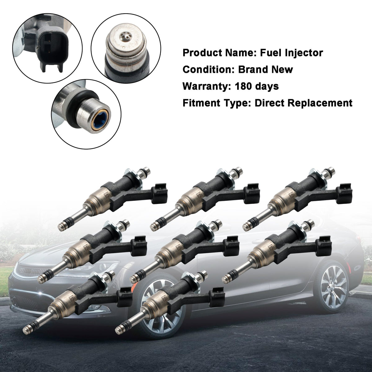 8PCS Fuel Injector 12668393 Fit Cadillac Escalade 2015-2018 Fit Camaro 16-18